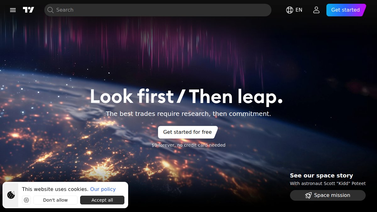 Screenshot of tradingview.com interface
