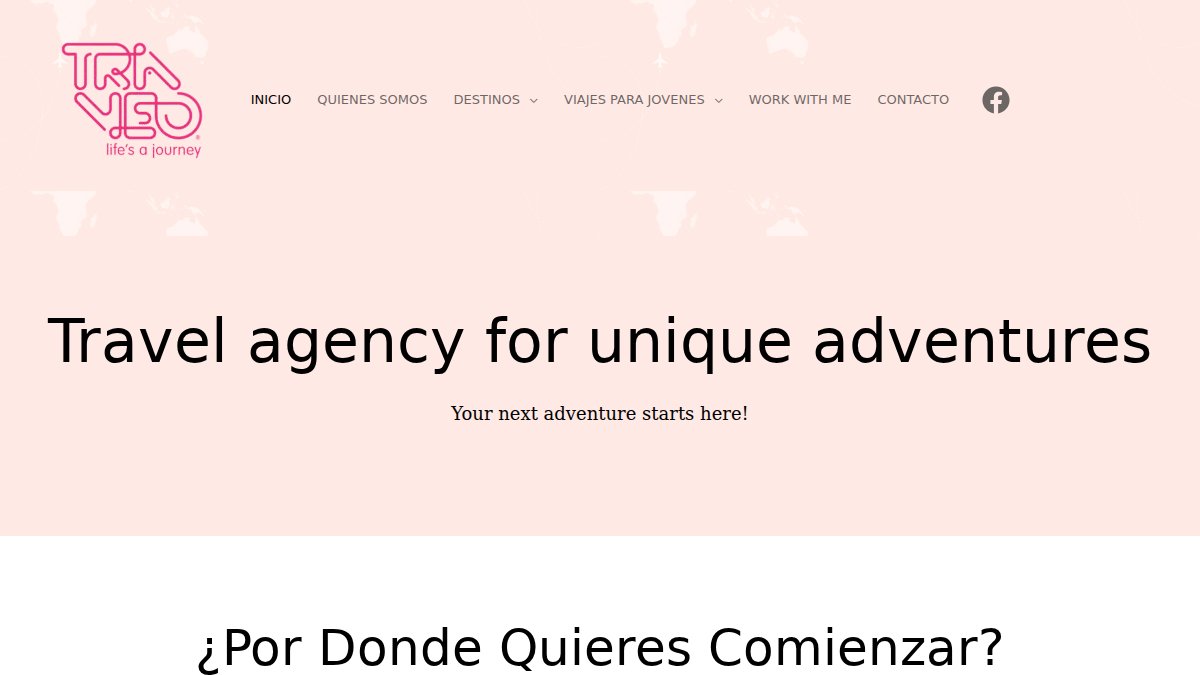 Screenshot of traveo.es interface