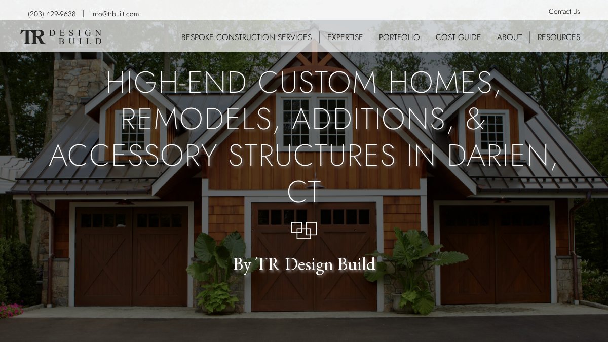 Screenshot of Darien page on trbuilt.com
