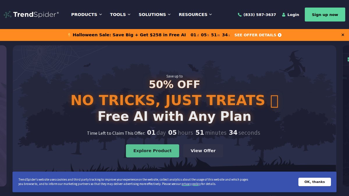 Screenshot of trendspider.com interface