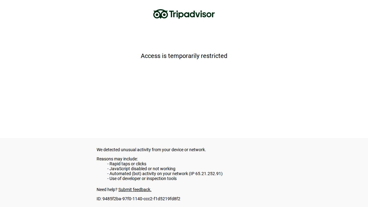 Screenshot of tripadvisor.nl interface
