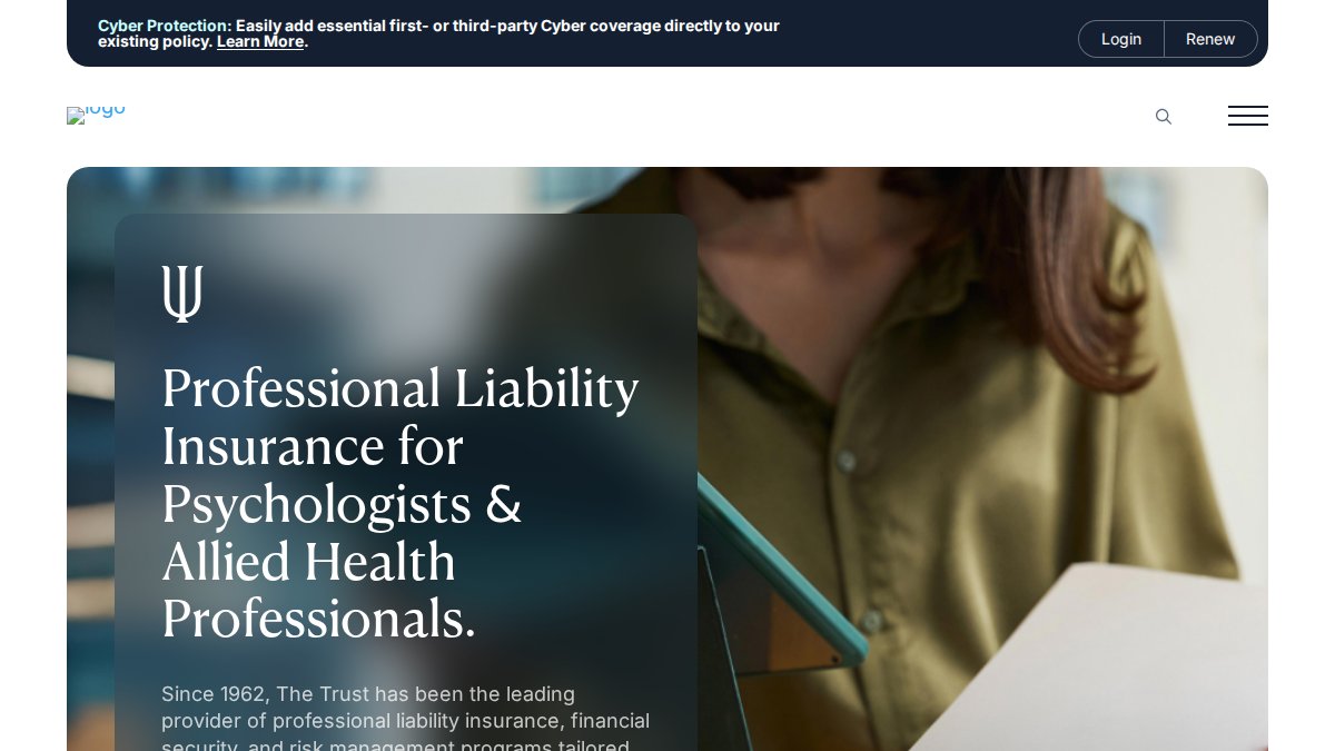 Screenshot of trustinsurance.com interface