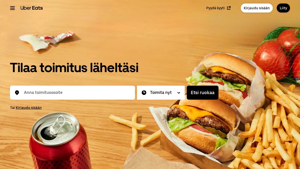 Screenshot of ubereats.com interface