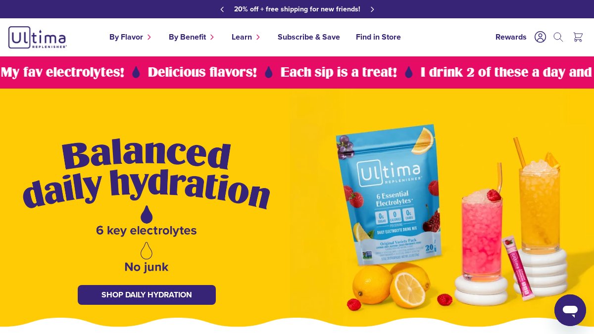 Screenshot of ultimareplenisher.com interface