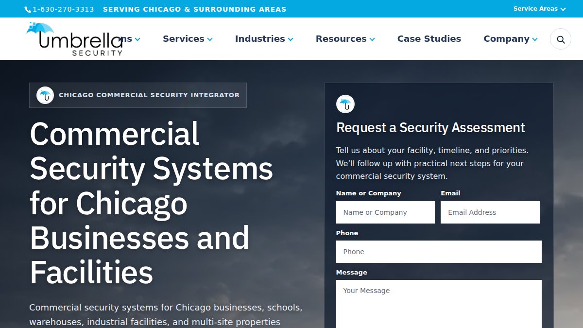 Screenshot of umbrellasecurity.com interface