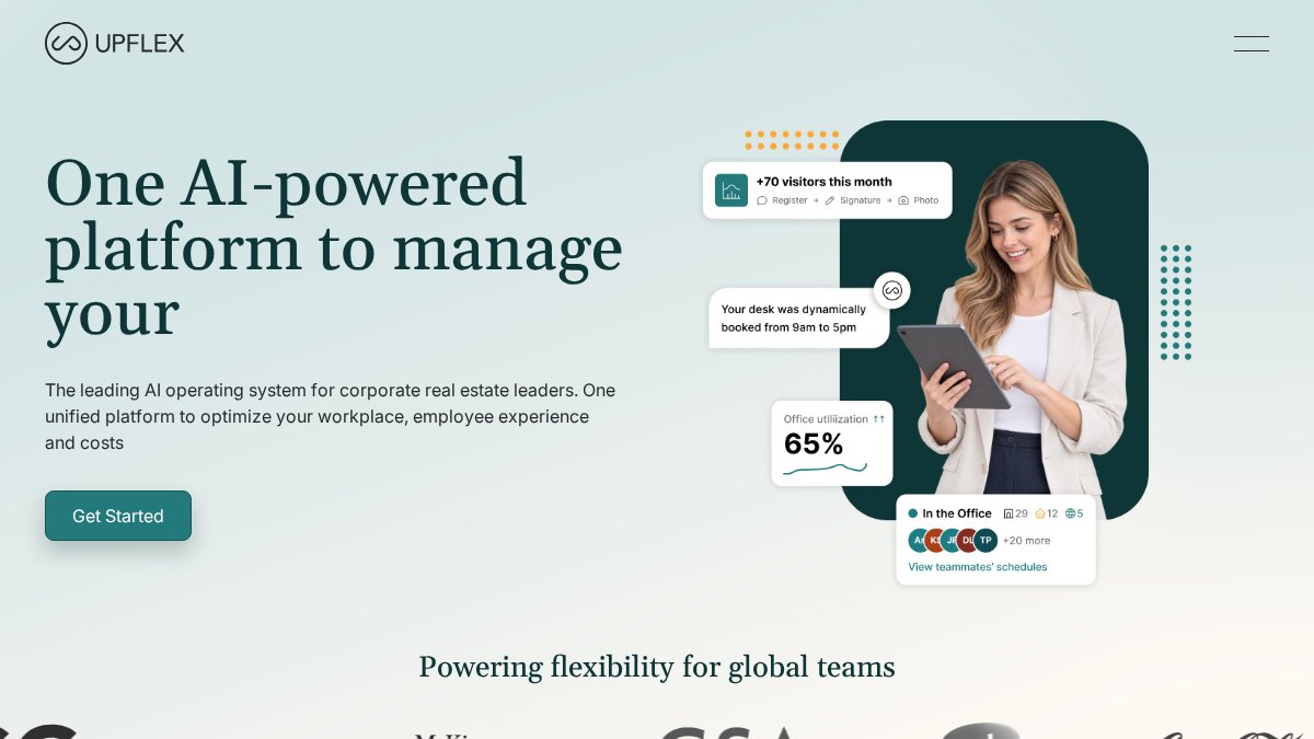 Screenshot of upflex.com interface