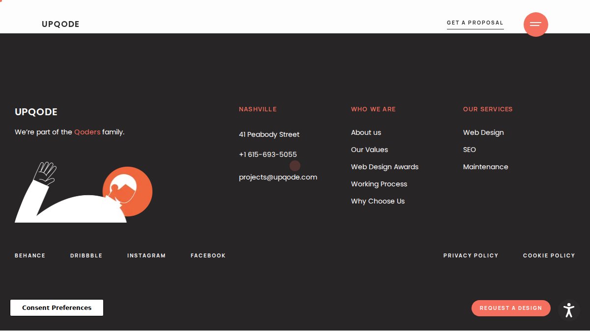 Screenshot of upqode.com interface