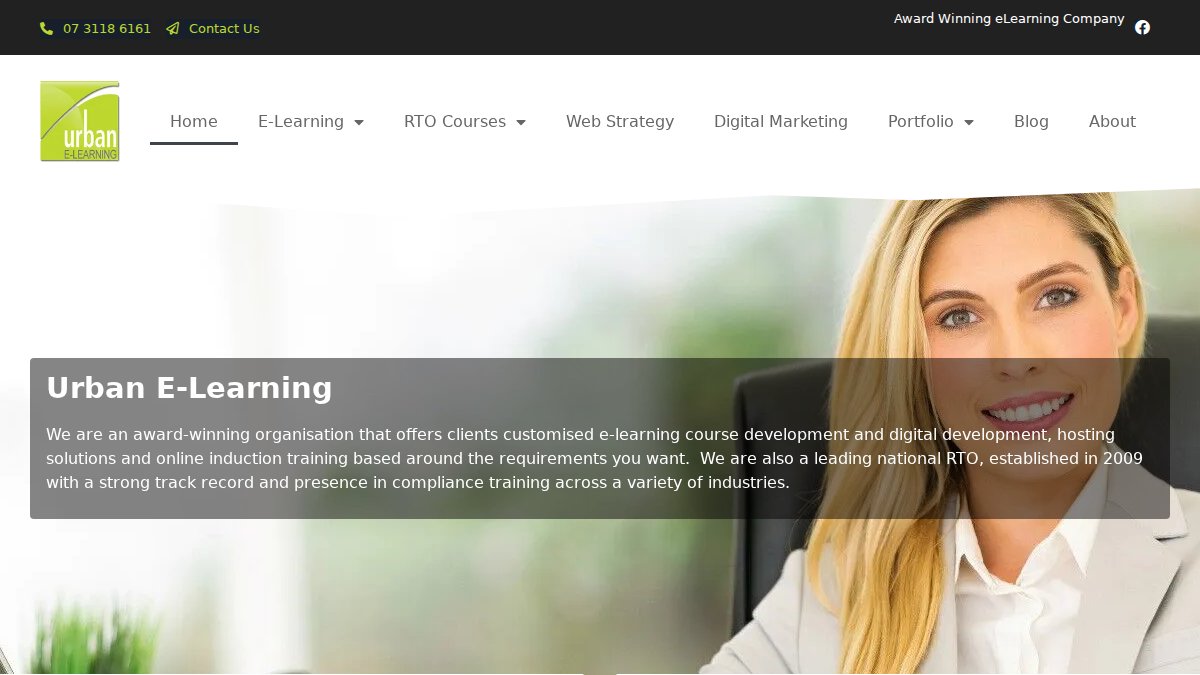 Screenshot of urbanelearning.com interface