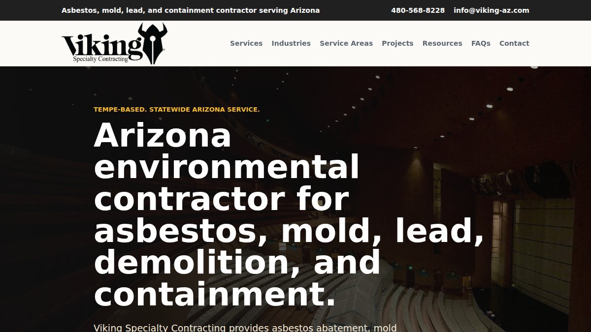 Screenshot of viking-az.com interface
