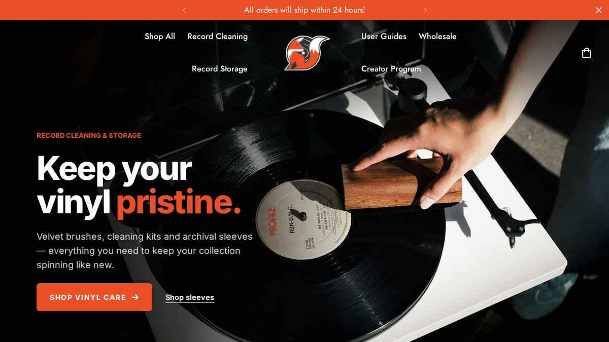 Screenshot of vinylbuddy.com interface