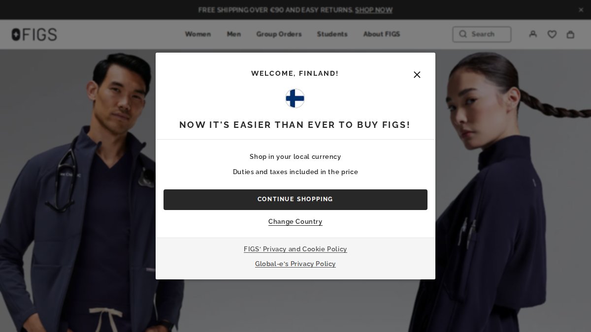Screenshot of wearfigs.com interface