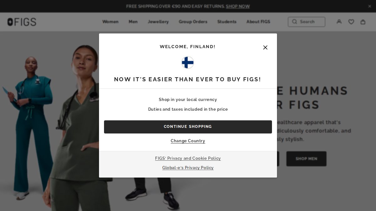 Screenshot of wearfigs.com interface