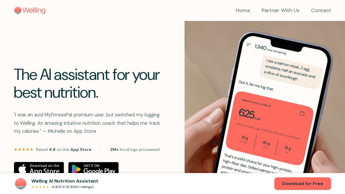 Screenshot of welling.ai interface