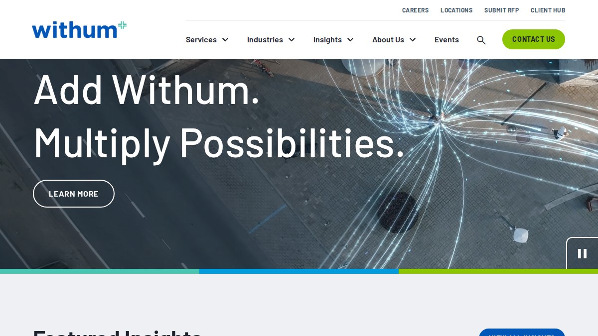 Screenshot of withum.com interface