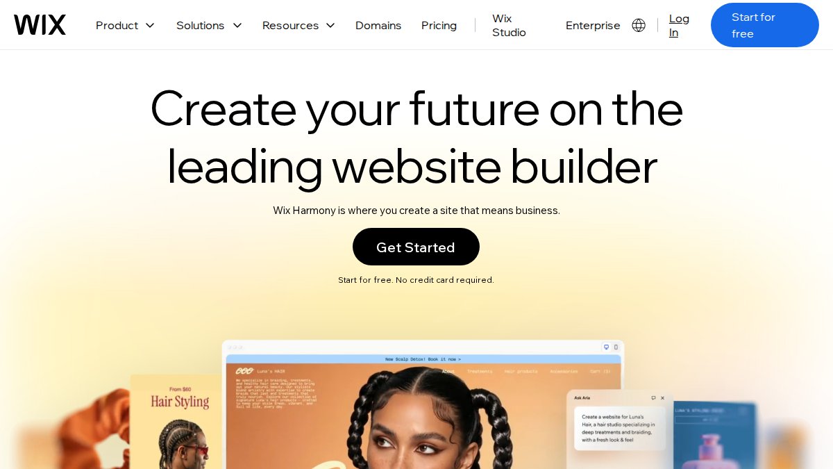 Screenshot of wix.com interface