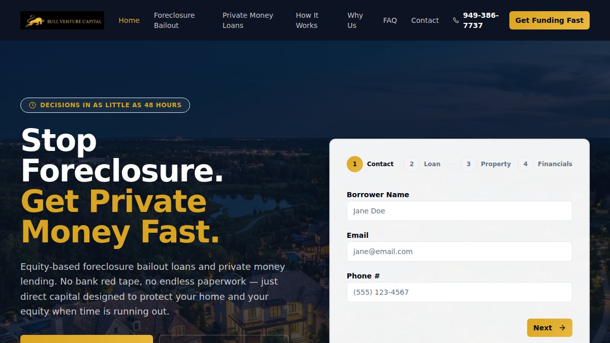 Screenshot of wizardofforeclosures.com interface