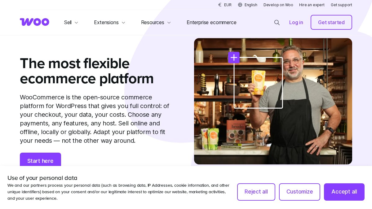 Screenshot of woocommerce.com interface