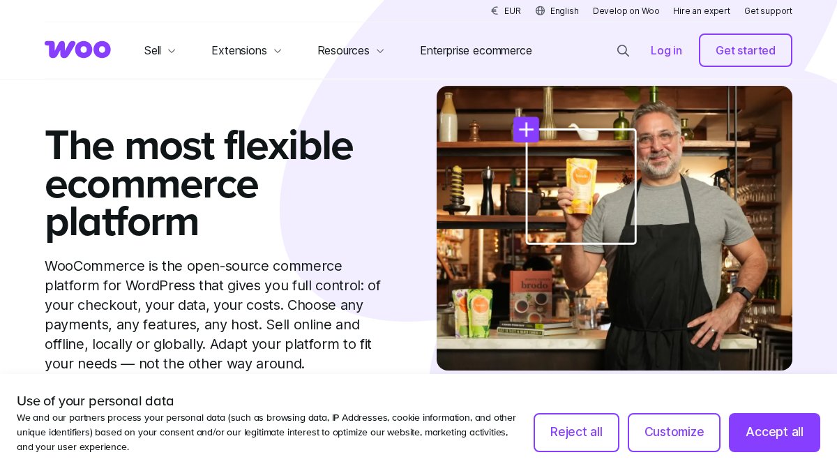 Screenshot of woocommerce.com interface