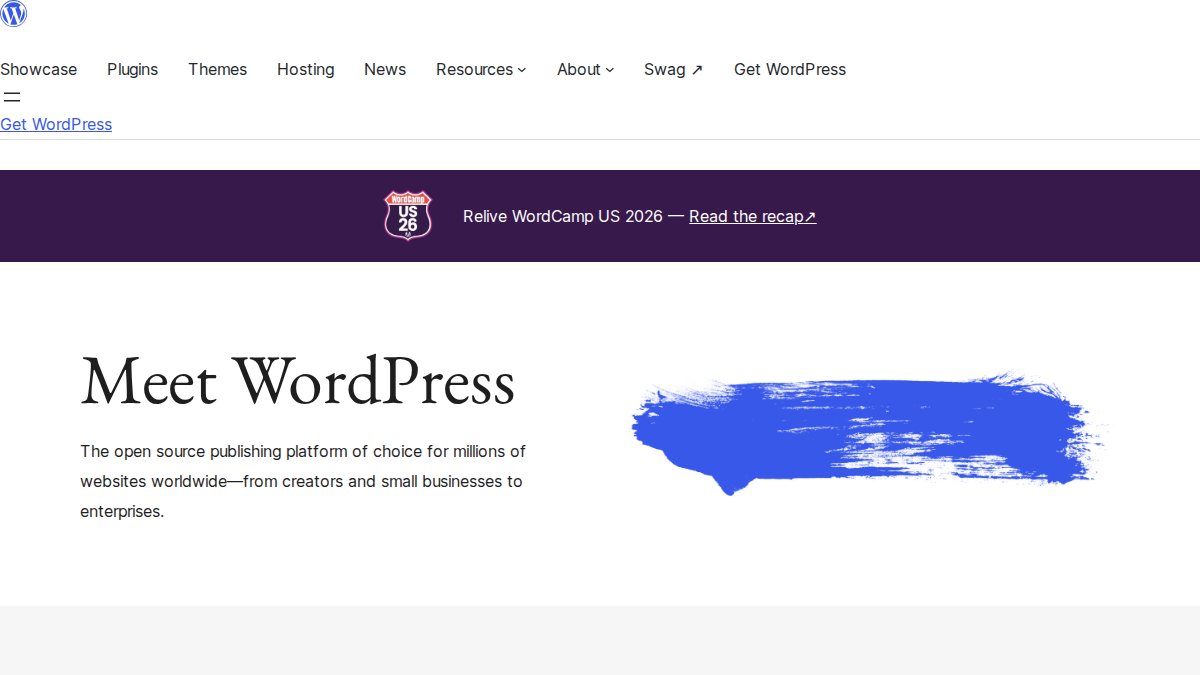 Screenshot of wordpress.org interface