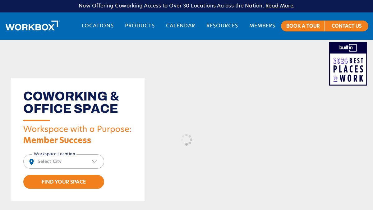 Screenshot of workboxcompany.com interface
