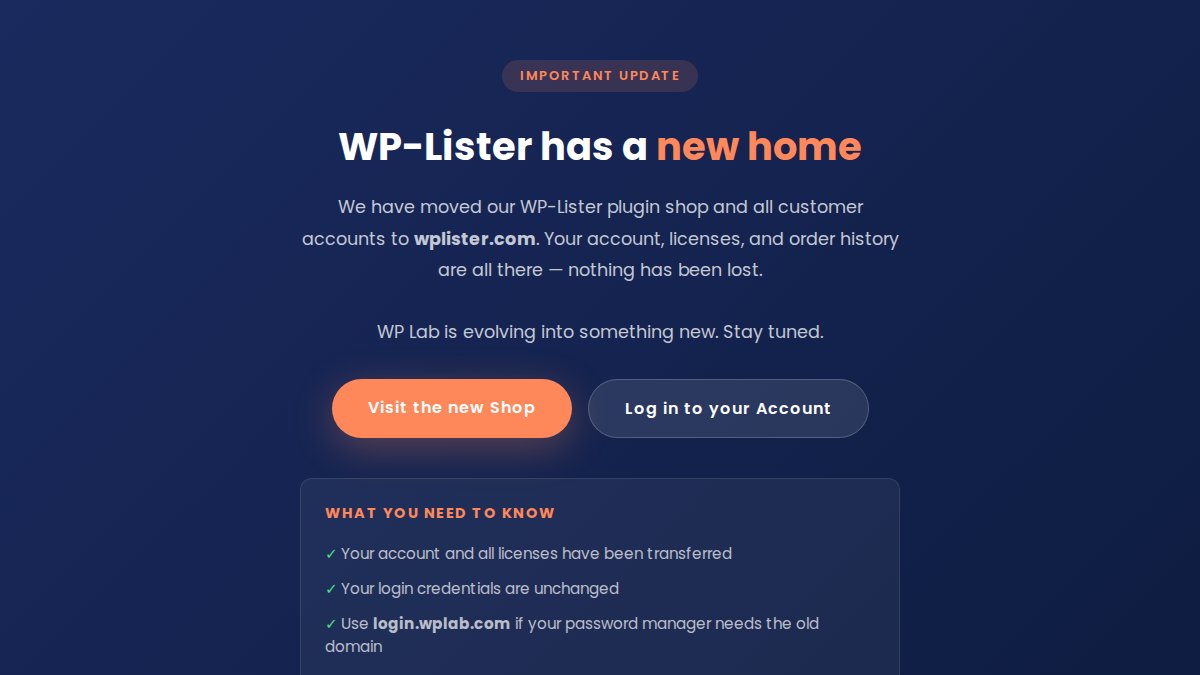 Screenshot of wplab.com interface