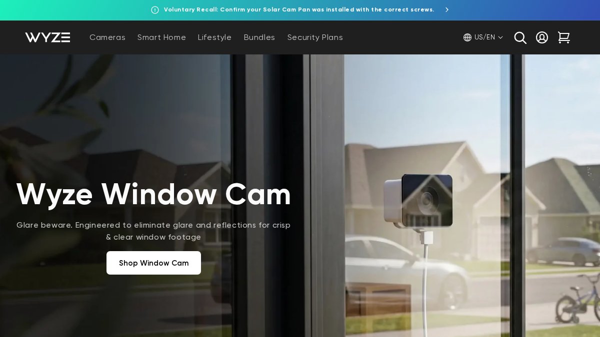 Screenshot of wyze.com interface