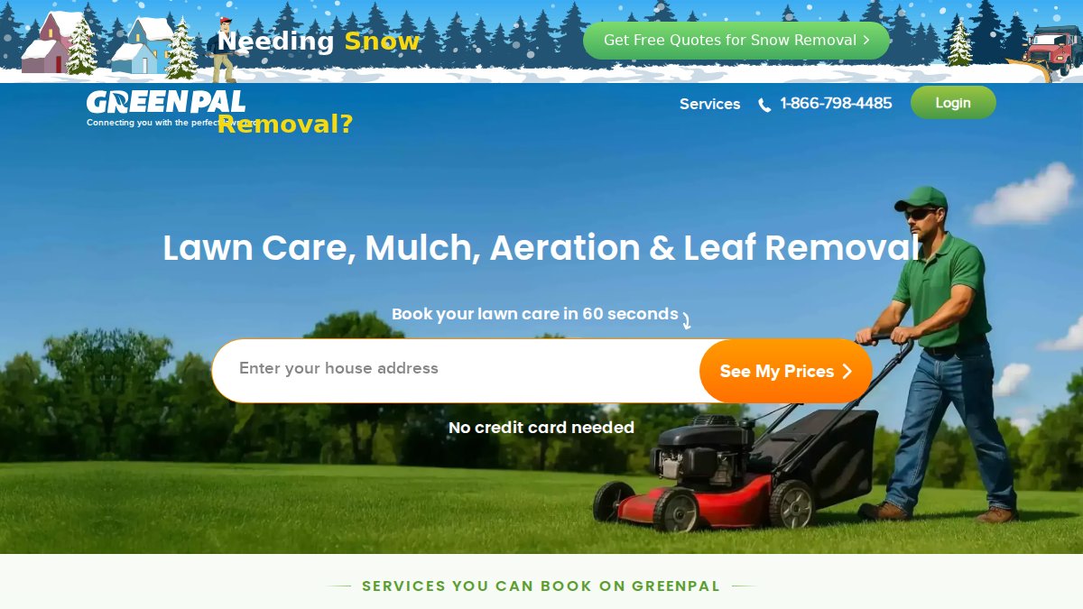 Screenshot of yourgreenpal.com interface