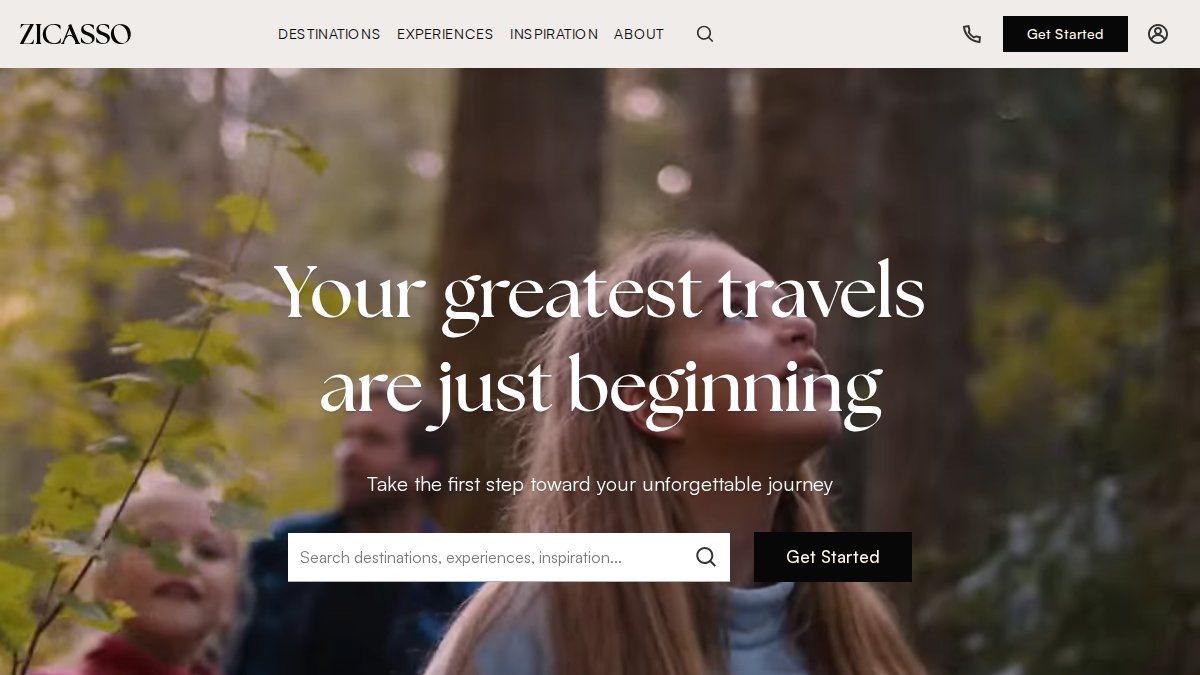 Screenshot of zicasso.com interface