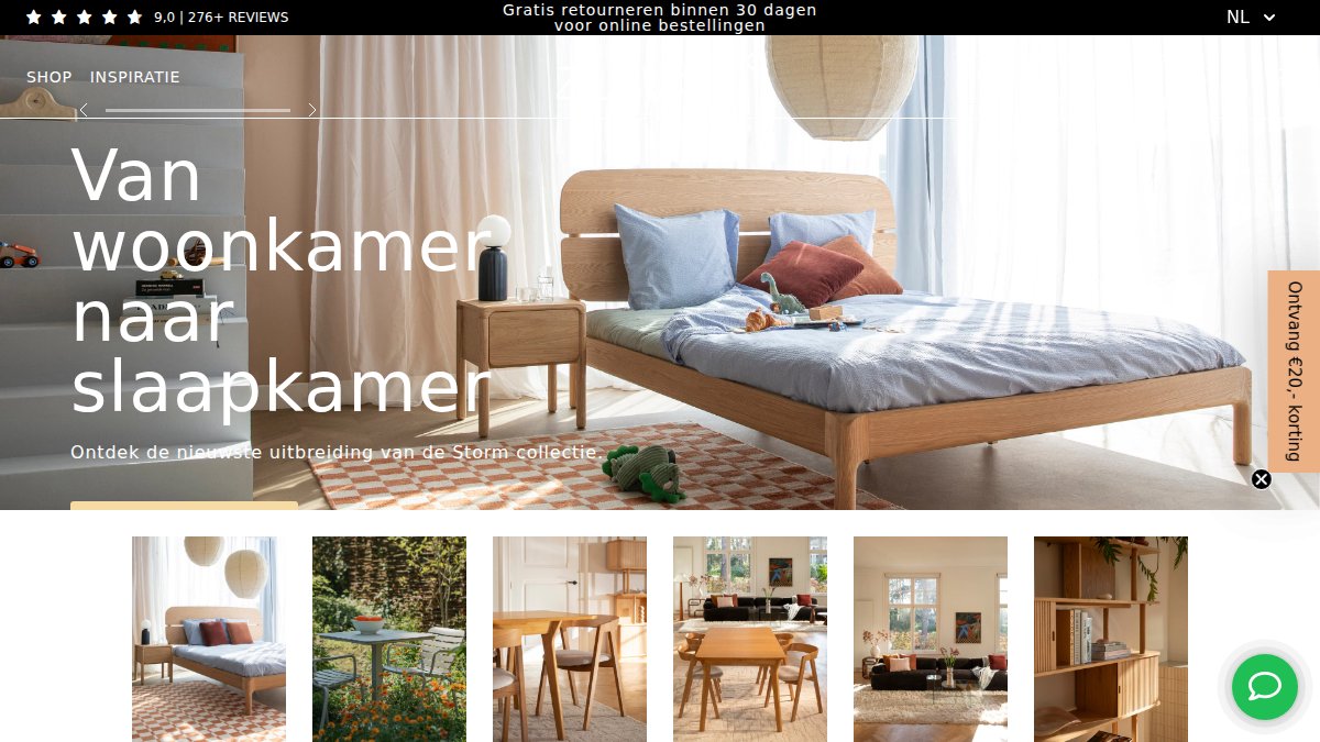 Screenshot of zuiver.com interface